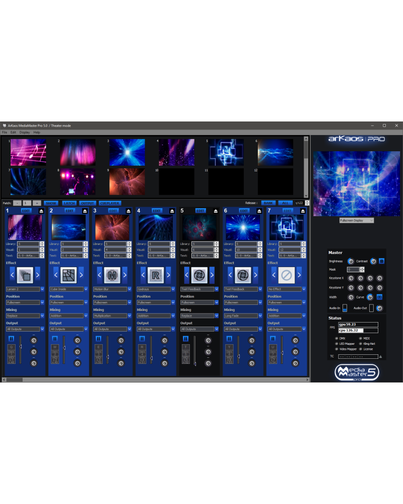 Hire or rent Media Server With Arkaos Media Master